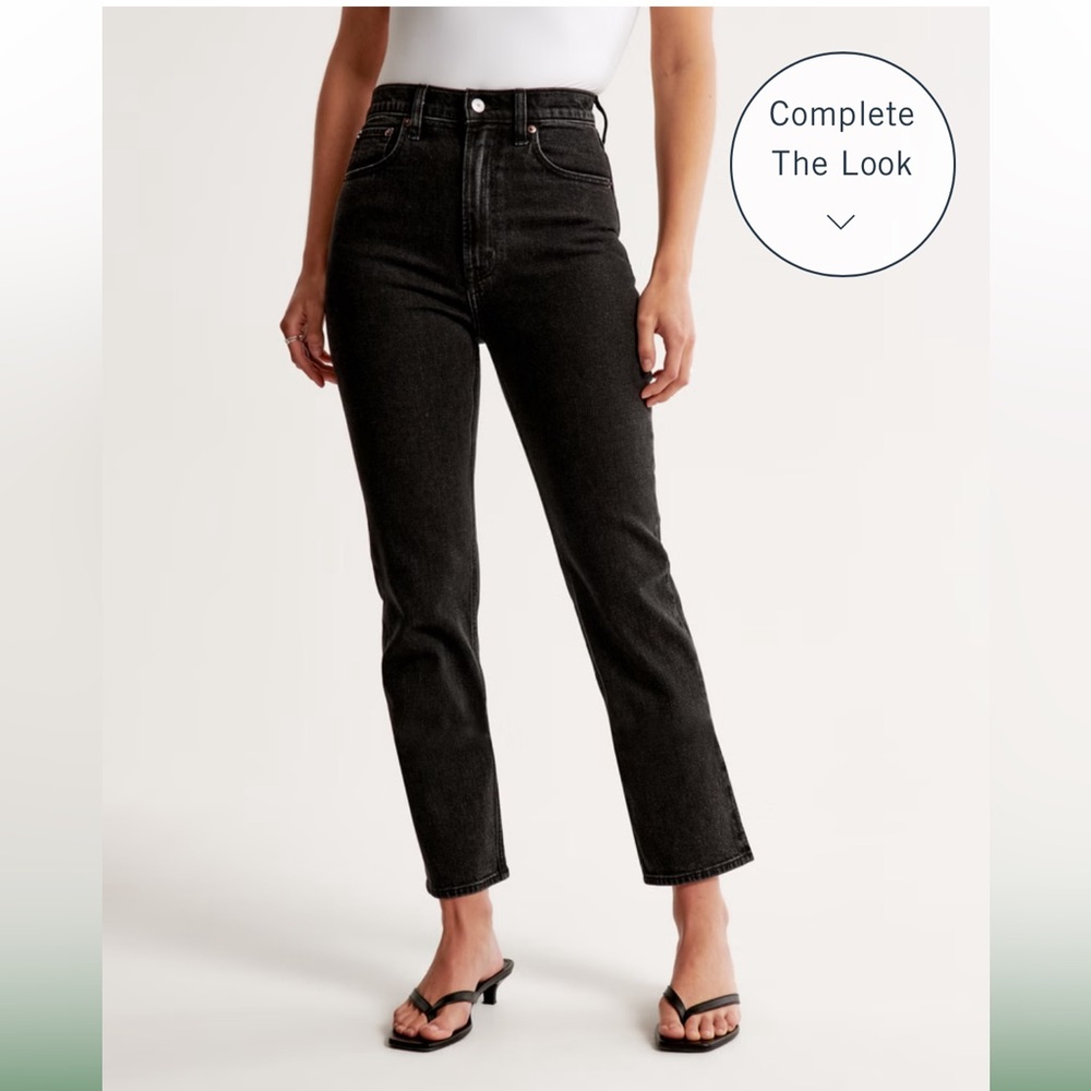 Abercrombie Ultra High Rise Ankle Straight Jeans
